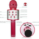 KIDWILL Wireless Bluetooth Karaoke Microphone for Kids, 5-in-1 Portable Handheld Karaoke Mic Speaker Player Recorder with Adjustable Remix FM Radio for Kids Girls Boys Teens Birthday (Red) by TinyTreasures Baby Boutique
