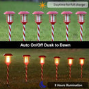 Dynaming 6 Pack Christmas Solar Flame Garden Lights Outdoor, Dual Use Flickering Flame Torch Candy Cane Pathway Marker, Xmas Hanging Lantern Lights, Waterproof & Auto On/Off for Patio Walkway Driveway by GreenHaven Gardens
