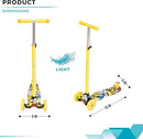Maxi Scooter for Kids Ages 6-12 Lean-to-Steer 3 Wheel Scooter for Kids Ages 6-12 PU Light-Up Wheels Kids Scooter Adjustable Height Light Weight Aluminum Scooters T-Bar Colorful Design Printed by TinyTreasures Baby Boutique
