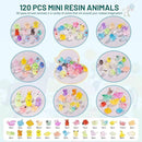 Tiny Resin Animals Figures to Hide 120 Pcs Mini Resin Animals Bulk for Miniature Fairy Garden Accessories Micro Landscape Aquarium Potted Decoration by GreenHaven Gardens