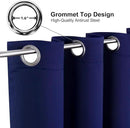 ChrisDowa Grommet Blackout Curtains for Bedroom and Living Room - 2 Panels Set Thermal Insulated Room Darkening Curtains (Navy Blue, 52W x 63L) by CozyNest Decor