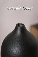 VIVITEST Diffusers for Home, 200ML Stone Essential Oil Diffuser, Ceramic Oil Diffuser,Ultrasonic Aromatherapy for Office (Black) by TinyTreasures Baby Boutique