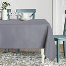 sancua Rectangle Tablecloth - 60 x 84 Inch - Stain and Wrinkle Resistant Washable Polyester Table Cloth, Decorative Fabric Table Cover for Dining Tables, Buffet Parties and Camping, Light Grey by CozyNest Decor