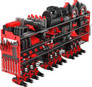 Power Tool Organizer Wall Mount with 12-Drill Holders-800Lbs Load Heavy Duty Metal 4-Layers Garage Storage and Organization Adjustable Battery Tools Rack Utility Racks Gifts for Men by GreenHaven Gardens