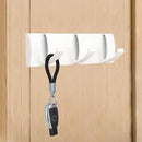 Folding Coat Hooks, Wall Mounted Coat Rack with 3 Retractable Hooks, Heavy Duty Towel Rack for Bathroom Wall Hook for Hanging Clothes Bathrobe, Stainless Steel Coat Hanger for Entryway(White) by CozyNest Decor