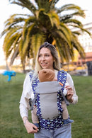 Beco Gemini Baby Carrier from Newborn to Toddler - Certified Ergonomic Newborn Baby Carrier for Infants and Children of 7-35 lbs - M Shape, Adjustable Seat, Breathable 3D Mesh (Cool Rain Drops) by TinyTreasures Baby Boutique