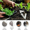 Garden Tools Hollow Hoe, All-Steel Hardened Hollow Hoe, Sharp Garden Edger Weeder, Durable Gardening Hoe Hand Tool Weed Puller Accessories for Backyard Weeding, Soil Loosening, Farm Planting (Long) by GreenHaven Gardens