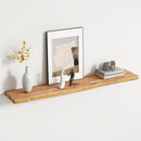 Rustic Elm Wood Floating Shelf for Wall, Live Edge 48"W x 9.2"D x 1.4"H, 1 Pack with Invisible Bracket, Large Wall Mounted Storage Shelf for Living Room Bedroom Kitchen Bathroom Decor, Natural Finish by TinyTreasures Baby Boutique