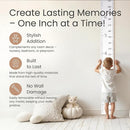 Growth Chart for Wall | Kids Height Chart Canvas Ruler with Wooden Storage Box | Waterproof Measuring Chart | Nursery Decor & Baby Shower Gift by TinyTreasures Baby Boutique