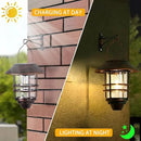 Solar Lantern Outdoor, Hanging Waterproof Solar Lights with Wall Mount Kit for Garden Porch Fence 2 Pack,Bronze by CozyNest Decor
