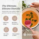 Starpack 'Stir & Serve' Silicone Cooking Utensils Set (5 Pcs) - Kitchen Utensils Set Heat Resistant to 600°F - Kitchen Utensils for Nonstick Cookware - Silicone Utensil Set for Mixing & Cooking by CozyNest Decor