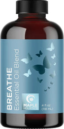 Breathe Essential Oil for Diffuser - Invigorating and Refreshing Breathe Essential Oil Blend with Eucalyptus Peppermint Tea Tree and Mint for Diffusers for Home and Shower Aromatherapy (4 Fl Oz) by CozyNest Decor