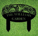 Custom Metal Garden Sign, Flower Sign with Stakes, Personalized Garden Decor for Outside, Garden Family Name Sign, Outdoor Steel Yard Sign, Large Patio Garden Sign Art, Housewarming Gift by CozyNest Decor
