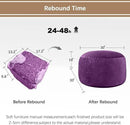 Bean Bag Chairs for Kids - Memory Foam Furniture BeanBag Chair - Kids/Teens Sofa with Soft Micro Fiber Cover - Round Fluffy Couch for Living Room Bedroom College Dorm - 2.5 ft, Purple by CozyNest Decor
