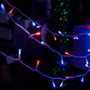 Dazzle Bright 4th of July String Lights, 300 LED 100 FT Connectable Waterproof Patriotic String Lights with 8 Modes, Independence Day Decorations for Indoor Outdoor Party Decor, Red White and Blue by CozyNest Decor