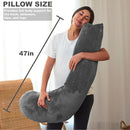 Pregnancy Pillows for Sleeping, Detachable and Adjustable with Pillow Cover, Maternity Body Pillow for Adults, Support for Back, Legs, Belly, HIPS and Pregnancy Must Haves Grey by TinyTreasures Baby Boutique