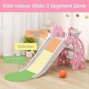 67i Toddler Slide for Indoor & Outdoor Play with Basketball Hoop, Anti-Slip Steps, 46.8in Baby Climber (Pink) by TinyTreasures Baby Boutique