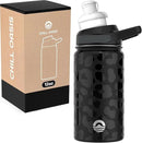 Chill Oasis Water Bottle | Compatible With Popular Flavor Cartridges | BPA Free, Leak Proof, Double-Walled Vacuum Insulated Stainless Steel, and Dishwasher Safe | Cold for 24 Hours (Leopard, 12oz) by CozyNest Decor