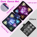 Dance Mat Toys for 3-12 Year Old Girls Boy, 2 Players Dance Mat with Light-up 12 Buttons & 5 Games Mode, Bluetooth Dance Game Toy for Girls 5-7, Xmas Birthday Gifts for 3 4 5 6 7 8 9 10+ Year Old Kids by TinyTreasures Baby Boutique