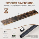 Heimlove 55 Inch Long Floating Shelves for Wall,9.3" Deep Rustic Brown Floating Shelf Set of 2,Large Display Shelf & Storage Shelf,Wall Mounted Shelves for Bedroom Living Room Kitchen Office by CozyNest Decor