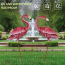 Kircust Flamingo Garden Sculpture & Statues, Metal Birds Yard Art Outdoor Statue, Large Pink Flamingo Lawn Ornaments for Home, Patio, Backyard Decor (2-Pack) by CozyNest Decor