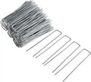FEED GARDEN 10 Inch 50 Pack Galvanized Landscape Staples 11 Gauge Anti-Rust Garden Stakes Landscaping Fabric SOD Pins Yard Stakes for Weed Barrier Fabric by CozyNest Decor