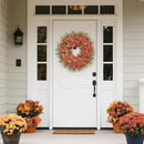 26" Fall Wreath for Front Door, Porch, Window - Large Artificial Boxwood Leaves with Fake Daisy Flowers Outdoor Wreath Faux Eucalyptus for Home Farmhouse Harvest Festival Thanksgiving Day Autumn Decor by CozyNest Decor
