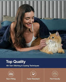 Pawque Super Soft Cozy Throw Blanket King Size for Couch Bed, Fluffy Sherpa Fleece Reversible Thick Warm Fuzzy Blanket for All-Season, 3D Checkered Jacquard Decorative Blankets, Navy Blue, 108"x90" by CozyNest Decor