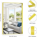 Gold Bathroom Mirror, 36x55 Inch Rectangular Deep Frame Mirror, Large Wall Mounted Bathroom Vanity Mirror Over Sink for Bedroom,Restroom, Living Room, Hangs Vertically or Horizontally by CozyNest Decor