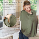 Nursing Cover & Baby Nursing Poncho,Multi Use Breastfeeding Cover for CarSeat Canopy, High Seat Cover, Stroller Cover, Shopping Cart Cover,Nursing Scarf for Boy and Girl by Kefee Kol (Green) by TinyTreasures Baby Boutique
