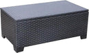 Rattaner Patio Coffee Table with Storage Wicker Outdoor Coffee Table and All-Weather Wicker Side Table with Waterproof Cover, Black by GreenHaven Gardens
