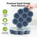 KeaBabies Silicone Food Freezer Trays with Lid, 2oz x 10 Pods Baby Food Storage Containers, Easy Puree Meal Prep, Breast Milk Silicone Freezer Molds, Dishwasher, Microwave Safe, BPA-Free (Slate) by TinyTreasures Baby Boutique