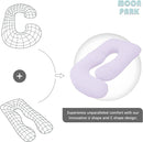 MOON PARK Pregnancy Pillows for Sleeping - U Shaped Full Body Maternity Pillow with Removable Cover - Support for Back, Legs, Belly, HIPS - 57 Inch Pregnancy Pillow for Women - Purple by TinyTreasures Baby Boutique