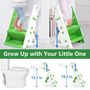 Potty Training Seat, Upgrade Foldable Step Stool, Climbable and Easy to Carry Handles, Adjustable for Different Toilet Heights, Attachment with Stable Structure for Boys and Girls by TinyTreasures Baby Boutique