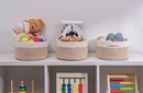 Shelf Storage Baskets for Organizing|Decorative Basket for Closet Storage|Toy Baskets&Bins|Small Woven Rope Baskets-13x8.66x5.11’’,Durable&Stylish,Oval 3 Packs Off White&Mixed Camel by TinyTreasures Baby Boutique