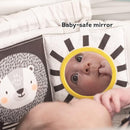 Taf Toys Newborn Soft Activity Book Black & White High Contrast Baby Book Infant Sensory Toys Tummy Time Soft Cloth Books for Babies Textured Fabric Crinkling Shapes Patterns 0-12 Months Newborn Toys by TinyTreasures Baby Boutique