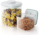 Pop Airtight Food Containers - Set of 2 Kitchen Storage Containers with Lids, Ideal for Cereal and Pantry Storage - Includes 1.5Qt and 0.5Qt Sizes by CozyNest Decor