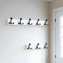 SKOLOO 30-Inch White Wood Coat Rack Wall Mount with 5 Triple Hooks - Ideal for Family Entrances, Classrooms, and Pet Supplies Storage - Perfect Coat Hooks for Wall by CozyNest Decor