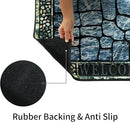 Door Mat Welcome Mat, Heavy Duty Door Mat 17.7 x 29.5 Inch Front Door Mat Rug Doormat for Outdoor Entrance Home Non-Slip Rubber Rug for Front Door, Outside, Entryway, Patio (Blue Welcome) by CozyNest Decor