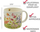 The Unemployed Philosophers Guild Bee Garden Coffee Mug - Features Beautiful Watercolor Flowers and Buzzing Bees - Comes In A Fun Gift Box, 14 oz by CozyNest Decor