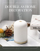 Essential Oil Diffuser,110ML Diffusers for Essential Oils Large Room, Ceramic Diffusers USB Powered Decorative Ultrasonic Defuzzer, Ideal for Aesthetic Home,Dorm Décor, Yoga,White by TinyTreasures Baby Boutique
