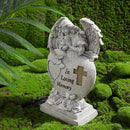 Garden Angel Statue with Cross Solar LED Light, Memorial Gifts for Loved Ones, Cemetery Grave Decorations by CozyNest Decor
