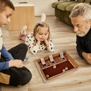 Glintoper Shut The Box & 4 in a Row Tables Game Set, Classic Wood Dice Game with Numbers & Line Up 4 Game for Kids Family, Living Room Rustic Coffee Table Decor, Travel Game Strategy Board Games by TinyTreasures Baby Boutique