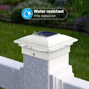 VOLISUN Solar Post Cap Light Outdoor Waterproof 6pack,Solar Fence - Post Lights for 4x4 5x5 6x6 Wooden/Vinyl Post,White Deck Post Cap Light Solar Powered with Warm White for Garden/Patio/Porch by CozyNest Decor