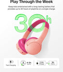 Belkin SoundForm Mini w/Case - Wireless Bluetooth Kids Headphones with 30H Battery Life, 85dB Safe Volume Limit, Built-in Microphone - Kids On-Ear Earphones for iPhone, iPad, & More - Pink by TinyTreasures Baby Boutique