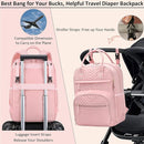Diaper Bag Backpack for Women with Changing Pad, Baby Bag with Insulated Pockets Multifunctional Diaper Bags For Baby Girl Boy Waterproof Baby Bags For Boys Girls Maternity Bag Baby Pink by TinyTreasures Baby Boutique