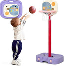 Costzon Kids Basketball Hoop, 2 in 1 Toddler Basketball Hoop Toy Set with Ring Toss & Storage Box for Boys Girls Baby, Portable Basketball Hoop Stand with Adjustable Height for Indoor Outdoor by TinyTreasures Baby Boutique
