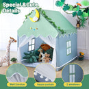 Wilwolfer Kid Tent with Mat, Star Lights - Kids Play Tents for Toddlers Kids Tents Indoor Playhouse - Princess Tent for Girls Toy House Gift (Green with Mesh) by TinyTreasures Baby Boutique