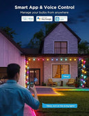 Govee Smart Outdoor String Lights 2, 96ft RGBIC Outdoor Lights with Dimmable Warm White LED Bulbs, 47 Scene Modes for Patio, Backyard, IP65 Waterproof, Works with Alexa, App Control by CozyNest Decor