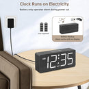 DreamSky Wooden Digital Alarm Clock for Bedroom - Loud Alarm Clock for Heavy Sleepers with Volume Control, Desk Clocks for Living Room with Large Numbers, Dimmer, DST, Wood Decor (Adapter Powered) by TinyTreasures Baby Boutique